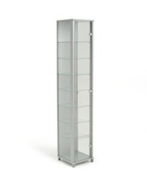 Argos Home 7 Shelf Glass Narrow Display Cabinet - Silver