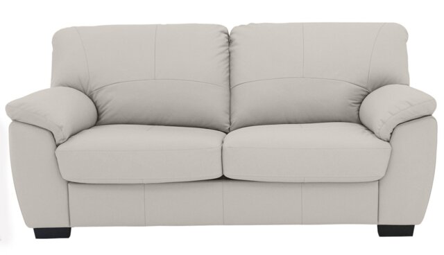 Argos Home Milano Leather 2 Seater Sofa Bed - Light Grey - image 1