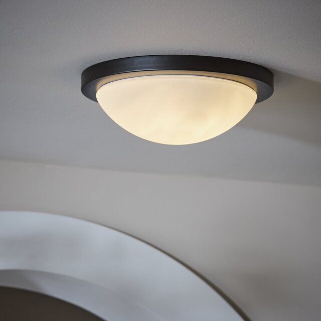Argos Home Aspley Bathroom Flush to Ceiling Light - Black - image 1