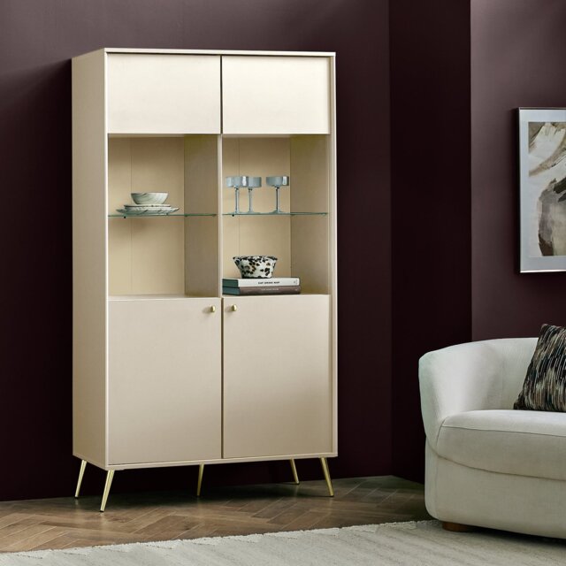 Argos Home Macie Display Cabinet - Natural - image 1
