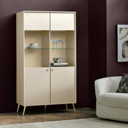 Argos Home Macie Display Cabinet - Natural - thumbnail 1