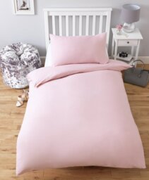 Silentnight Supersoft Plain Blush Pink Bedding Set - Single - thumbnail 2