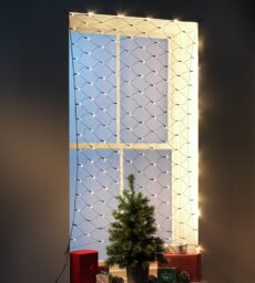 Habitat 160 Warm White LED Christmas Window Net Lights - thumbnail 2