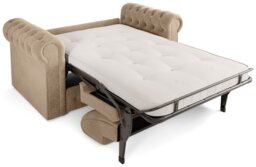 Jay-Be Chesterfield Fabric 2 Seater Sofa Bed - Stone - thumbnail 2