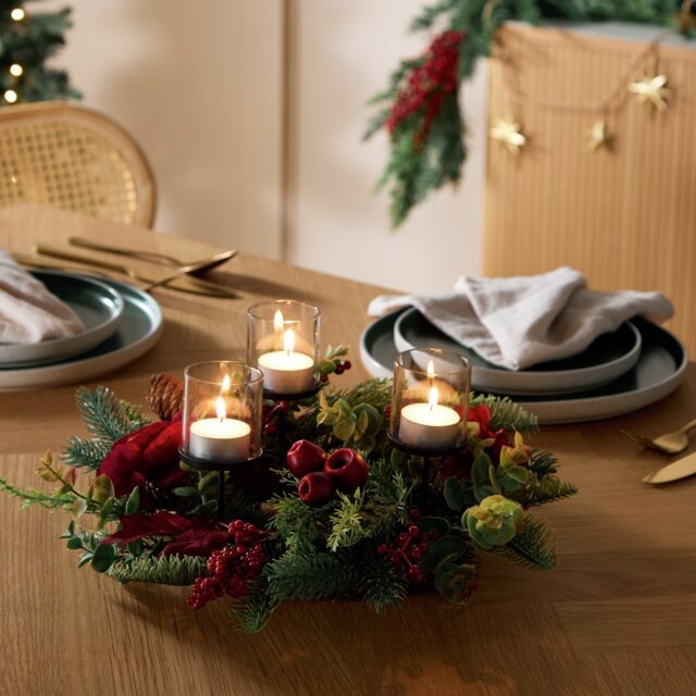 Habitat Foliage Candle Holder Christmas Decoration - image 1