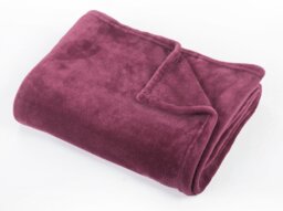 Argos Home Super Soft Fleece Throw - 150x200cm - Berry - thumbnail 1