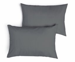 Habitat 400TC Standard Plain Pillowcase Pair - Slate Grey - thumbnail 2
