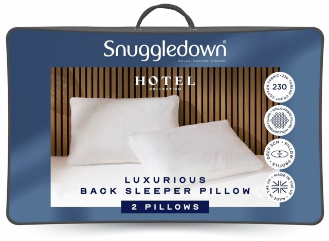 Snuggledown Hotel Back Sleeper Medium Soft Pillow - 2 Pack - image 1