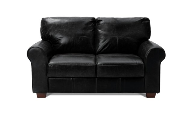 Argos Home Salisbury Leather 2 Seater Sofa - Black - image 1