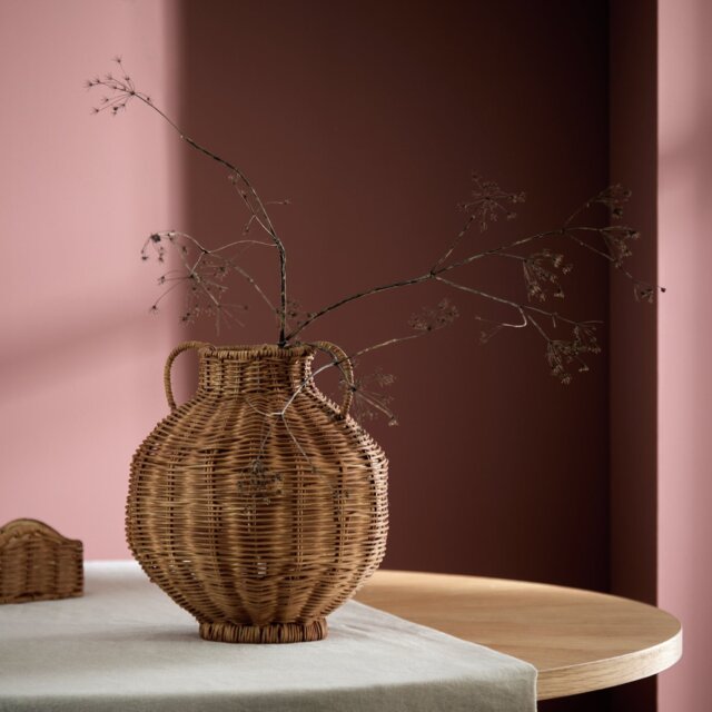 Habitat Rattan Vase with Handles - Natural - image 1