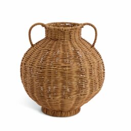 Habitat Rattan Vase with Handles - Natural - thumbnail 2