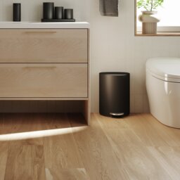 Simplehuman 6L Semi-Round Bathroom Pedal Bin - Black - thumbnail 1