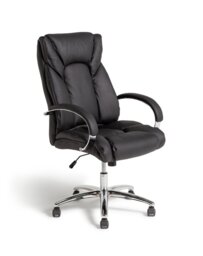 Argos Home Leather Mix Manager Office Chair - Black