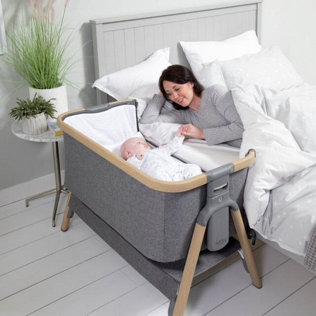 Tutti Bambini CoZee Bedside Crib - Charcoal - image 1