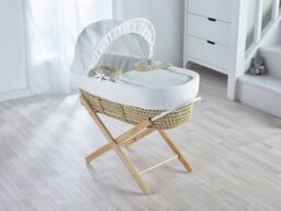 Kinder Valley Waffle Palm Moses Basket with Folding Stand - thumbnail 1