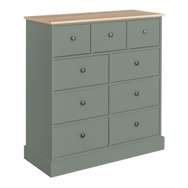 Argos Home Kensington 9 Drawer Chest - Sage Green - image 1