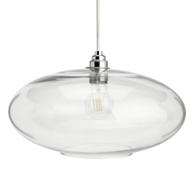 Habitat Clear Glass Easy Fit Lampshade - 35cm - image 1