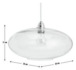 Habitat Clear Glass Easy Fit Lampshade - 35cm - thumbnail 2