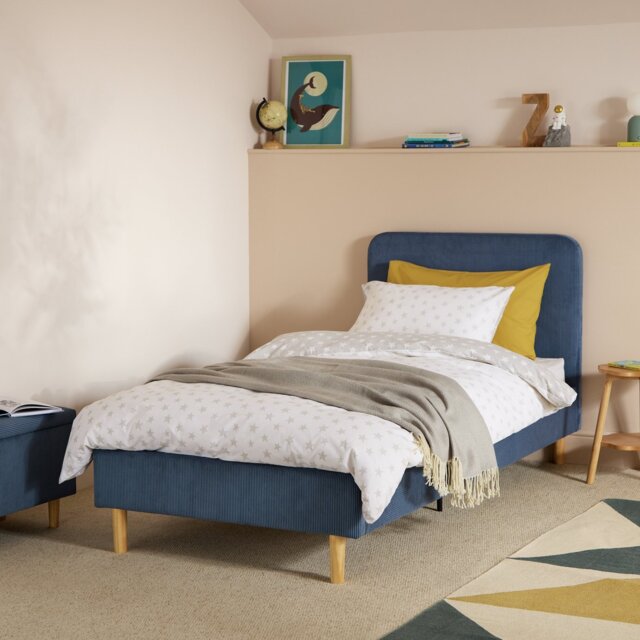 Habitat Arden Single Fabric Bed Frame - Blue - image 1