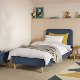 Habitat Arden Single Fabric Bed Frame - Blue - thumbnail 1