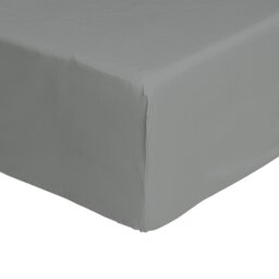 Habitat Cool Cotton Lyocell Dove Grey Fitted Sheet- Single - thumbnail 1