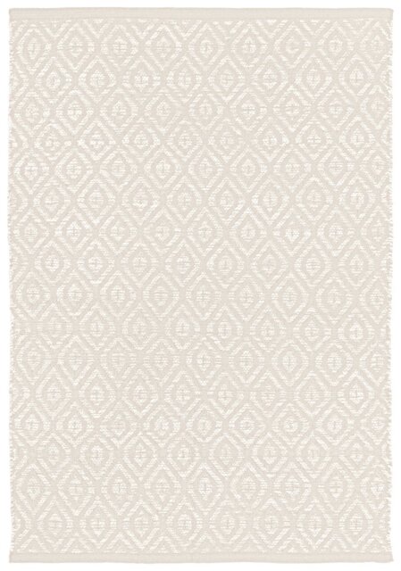 Argos Home Geometric Ivory Cotton Flatweave Rug - 80x110cm - image 1