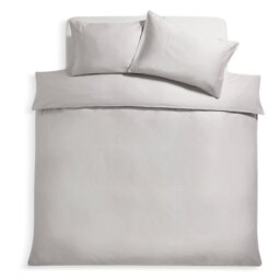 Habitat Cotton 400 TC Stitch Detail Grey Bedding Set -Single - thumbnail 2