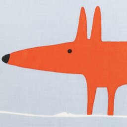 Habitat x Scion Cotton Mr Fox Light Blue Bedding Set - King - thumbnail 2
