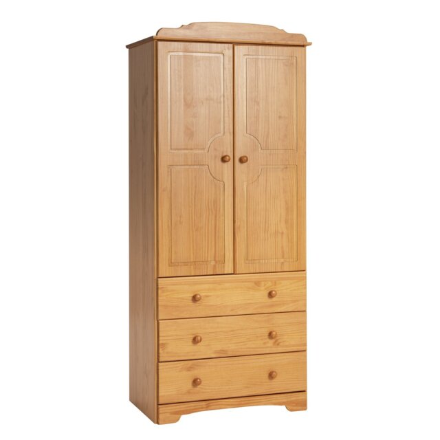 Argos Home Nordic 2 Door 3 Drawer Wardrobe - Pine - image 1