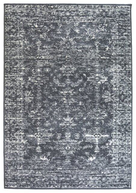 Homemaker Traditional Charcoal Short Pile Rug - 160x230cm - image 1