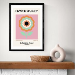 East End Prints Columbia Market Black Frame Art Print - A2