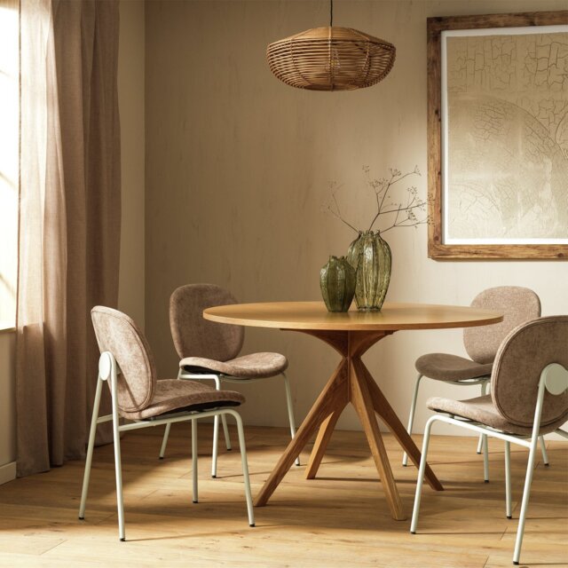Habitat Austin Oak Dining Table & 4 Natural Chairs - image 1