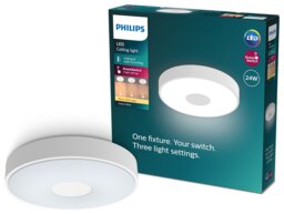 Philips Coiner Metal LED Ceiling Light - White - thumbnail 1