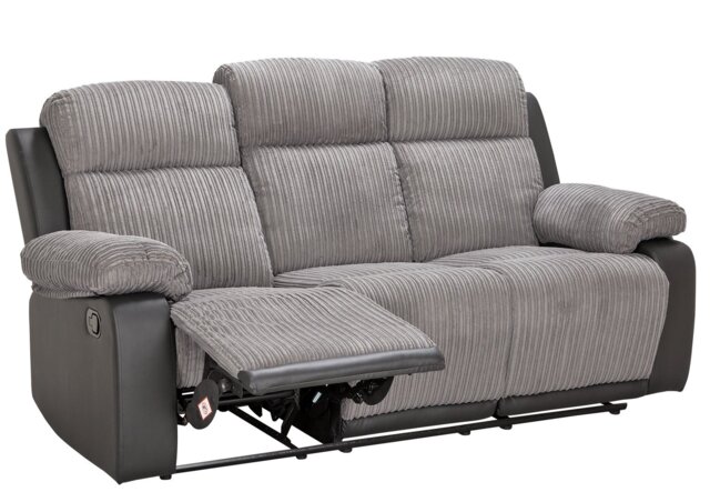 Argos Home Bradley Fabric 3 Seater Recliner Sofa - Charcoal - image 1