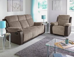 Argos Home Bradley Fabric 3 Seater Recliner Sofa - Charcoal - thumbnail 2