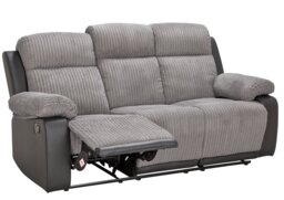 Argos Home Bradley Fabric 3 Seater Recliner Sofa - Charcoal - thumbnail 1
