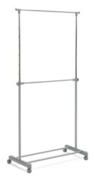 Argos Home Double Clothes Rail - Grey And Chrome