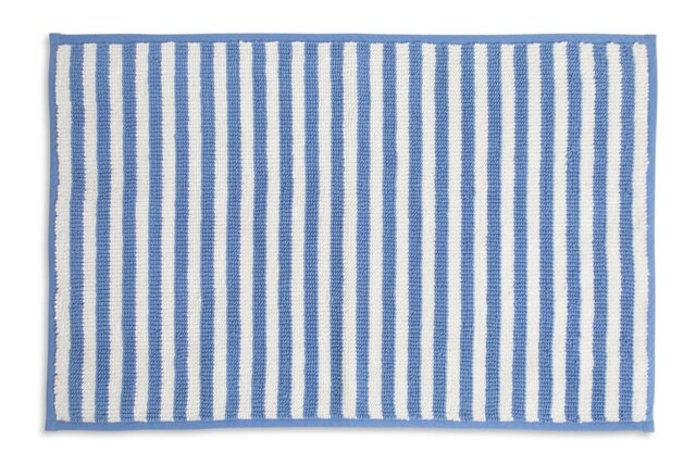 Habitat Blue Stripe Bath Mat - image 1