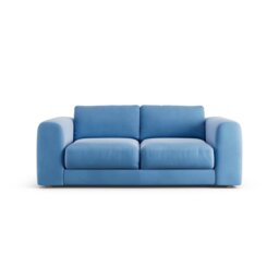 Habitat Ayr Fabric 3 Seater Sofa - Sky Blue - thumbnail 1