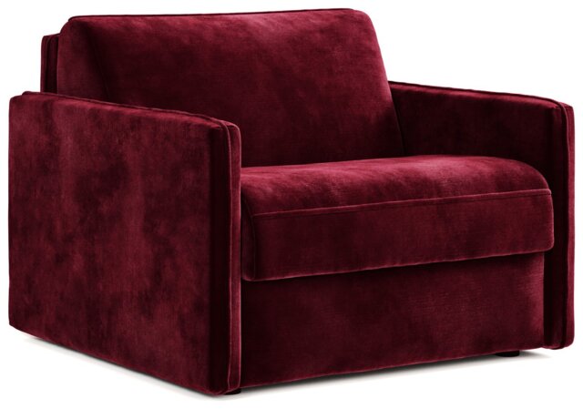 Jay-Be Slim Velvet Cuddle Chair Sofa Bed - Burgundy - image 1