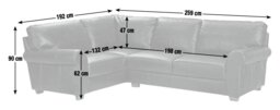 Argos Home Salisbury Leather Left Hand Corner Sofa - Black - thumbnail 2