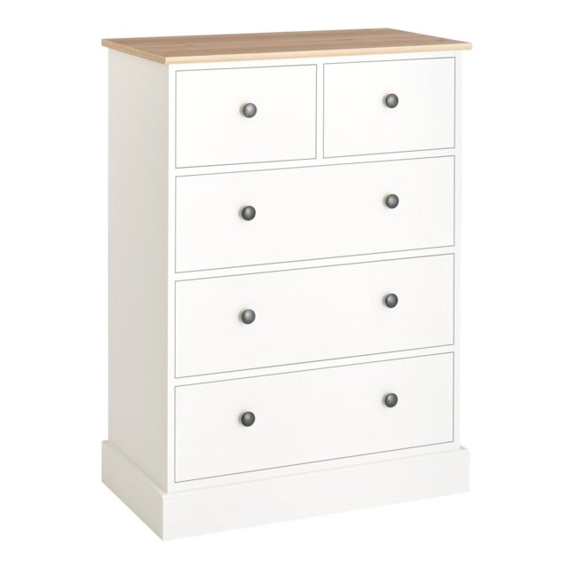 Argos Home Kensington 5 Drawer Chest - Ivory - image 1