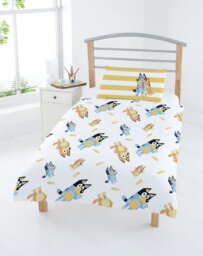 Bluey Cotton Blue and White Kids Bedding Set - Toddler - thumbnail 2