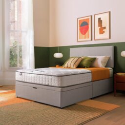Silentnight Comfort Double Half Ottoman Bed - Grey - thumbnail 1