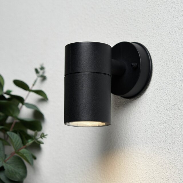 Coast FERN IP65 Black Outdoor Wall Down Light - image 1