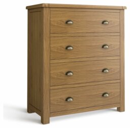 Argos Home Kent Wide 4 Drawer Chest - Oak - thumbnail 1