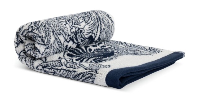 Habitat x Morris & Co. Tulip Toile Hand Towel - Navy - image 1