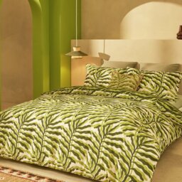 Habitat Leaf Printed Green Bedding Set - Double - thumbnail 1