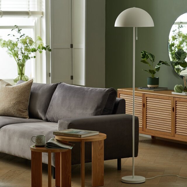 Habitat Modern Mushroom Floor Lamp - White - image 1