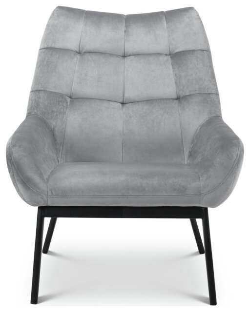 Julian Bowen Lucerne Velvet Chair - Grey - image 1